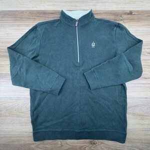 Straight‎ Down Sweatshirt Mens Large Green 1/4 Zip Pullover Golf